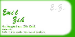 emil zih business card